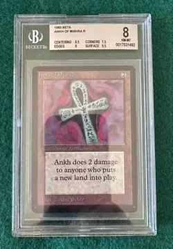 Ankh Of Mishra - BETA - MTG - BGS 8. NM-MT. Great Looking Card. - Image 1