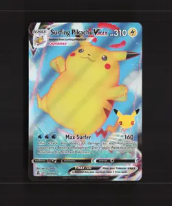 Surfing Pikachu VMAX 009/025 Celebrations Ultra Rare Holo Pokemon Card NM - Image 1