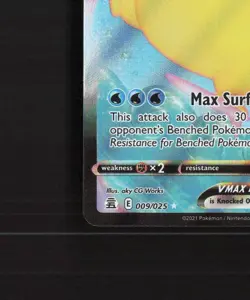 Surfing Pikachu VMAX 009/025 Celebrations Ultra Rare Holo Pokemon Card NM - Image 5