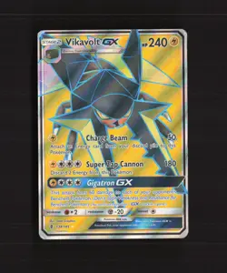 Vikavolt GX 134/145 Guardians Rising Full Art Ultra Rare Holo Pokemon Card DMG - Image 1