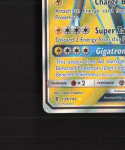 Vikavolt GX 134/145 Guardians Rising Full Art Ultra Rare Holo Pokemon Card DMG - Image 5