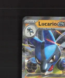 Lucario ex 082/142 Stellar Crown Ultra Rare Holo Pokemon Card NM - Image 3
