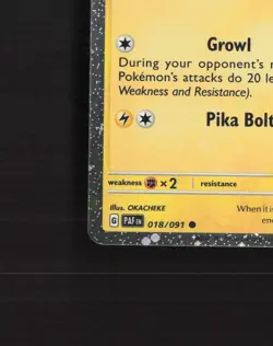 Pikachu 018/091 Paldean Fates Cosmos Holo Rare Holo Pokemon Card NM - Image 5