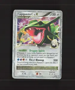 Rayquaza C LV.X DP47 Diamond & Pearl Black Star Promo Holo Pokemon Card DMG - Image 1