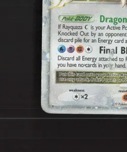 Rayquaza C LV.X DP47 Diamond & Pearl Black Star Promo Holo Pokemon Card DMG - Image 5