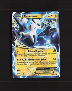 Thundurus EX BW81 Black & White Black Star Promo Holo Pokemon Card LP - Image 1