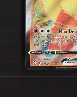 Flareon VMAX 018/203 Evolving Skies Ultra Rare Holo Pokemon Card NM - Image 5