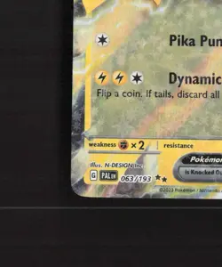 Pikachu ex 063/193 Paldea Evolved Ultra Rare Holo Pokemon Card NM - Image 5