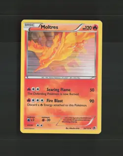 Moltres 22/113 Legendary Treasures Holo Rare Pokemon Card MP - Image 1