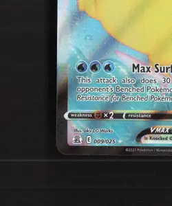 Surfing Pikachu VMAX 009/025 Celebrations Ultra Rare Holo Pokemon Card NM - Image 5