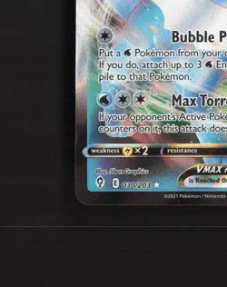 Vaporeon VMAX 030/203 Evolving Skies Ultra Rare Holo Pokemon Card NM - Image 5