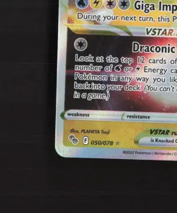 Dragonite VSTAR 050/078 Pokemon GO Ultra Rare Holo Pokemon Card NM - Image 5