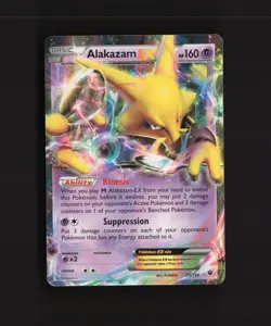 Alakazam EX 25/124 Fates Collide Ultra Rare Holo Pokemon Card LP - Image 1