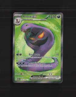 Arbok ex 185/165 Scarlet & Violet 151 Full Art Ultra Rare Holo Pokemon Card NM - Image 1