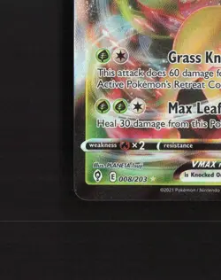 Leafeon VMAX 008/203 Evolving Skies Ultra Rare Holo Pokemon Card NM - Image 5