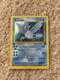 Pokemon TCG Articuno 2/62 Fossil 1st Edition Holo Card LP - Image 2