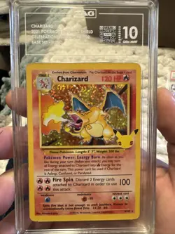 TAG 10 GEM MINT Charizard Celebrations Classic Collection Pokemon Card 4/102 - Image 1
