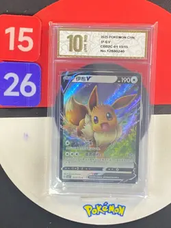 Pokemon Eevee V Cbb2c. 0113/15. Near Mint. Chinese Card Grade10 - Image 1