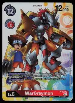 WarGreymon Foil Promo Digimon Promotion Cards P-050 P NM - Image 1