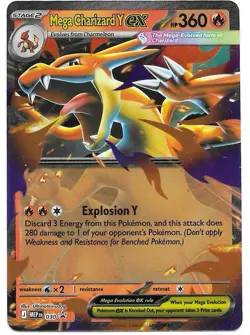MINT Mega Charizard Y ex Promo Card 030 Phantasmal Flame RAW collectors card - Image 1