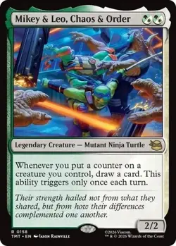 MTG Magic Mikey & Leo, Chaos & Order (M/NM) Teenage Mutant Ninja Turtles - Image 1