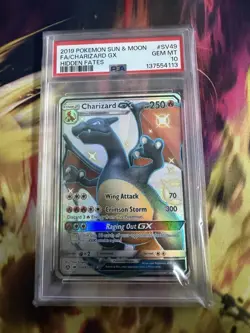 Pokemon Charizard GX SV49/SV94 Hidden Fates Shiny Vault Full Art Holo PSA 10 - Image 1