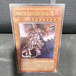 Ultimate Rare YuGiOh Horus the Black Flame Dragon LV8 SOD-EN008 *HEAVY STAMPING” - Image 2