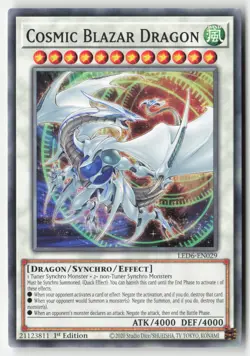 Yugioh - Cosmic Blazar Dragon LED6-EN029 1st Edition - Legendary Duelists: Magic - Image 1