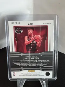 2021-22 Panini Chronicles Basketball Honors Red Prizm #681 Jalen Green # /149 - Image 2