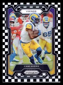 2023 Panini Prizm - Cam Akers #164 Black & White Checker Prizm Los Angeles Rams - Image 1