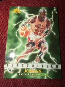 1995-96 SkyBox Premium #278 Michael Jordan Card Chicago Bulls-Electrified-MINT - Image 3