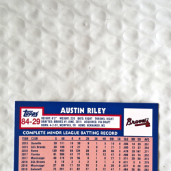 2019 Topps 35th Anniversary Austin Riley - Nice Rookie CARD # 84 29 NRMNT/MINT - Image 5