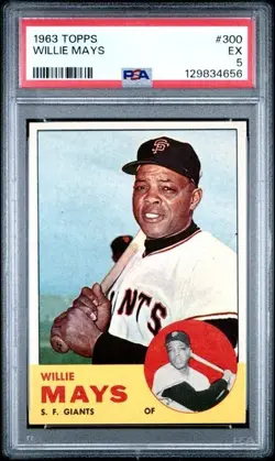 PSA 5 - 1963 Topps WILLIE MAYS #300 Giants (4656) - Image 1