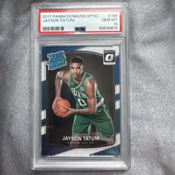 2017-18 Panini Donruss Optic Jayson Tatum #198 PSA 10 GEM MT Rookie RC - Image 1