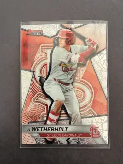 2025 Bowman’s Best JJ Wetherholt Lazer /350 & Base RC. Cardinals Prospect! Mint! - Image 2