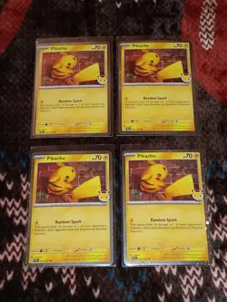 (4×) Pikachu 051/162 Cosmos Holo Pokemon Day 2026 Stamped Promo NM/Mint - Image 1