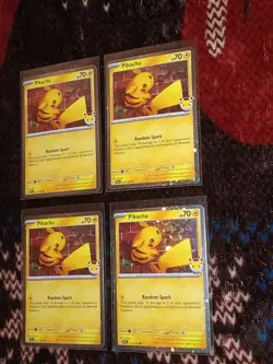 (4×) Pikachu 051/162 Cosmos Holo Pokemon Day 2026 Stamped Promo NM/Mint - Image 4