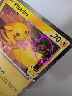 Pikachu 051/162 Stamped Pokemon Day Promo - Cosmos Holo with Swirl and Coin - Image 3