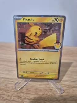 Pikachu 051/162 Stamped Pokemon Day Promo - Cosmos Holo Pokemon Card - Image 1