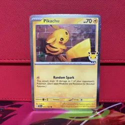 Pikachu 051/162 Pokemon Day 2024 Stamped Holo Promo Temporal Forces NM - Image 1