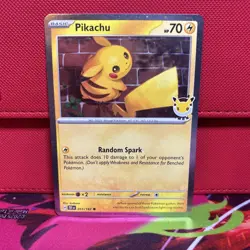 Pikachu 051/162 Pokemon Day 2024 Stamped Holo Promo Temporal Forces NM - Image 1