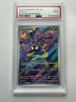 2024 POKEMON TEF EN-TEMPORAL FORCES ILLUSTRATION RARE #177 GASTLY PSA 9 - Image 1