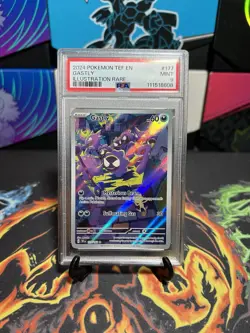 2024 POKEMON TEF EN-TEMPORAL FORCES ILLUSTRATION RARE #177 GASTLY PSA 9 - Image 1
