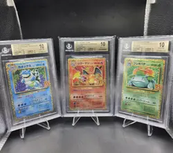 2021 Japanese 25th Anniversary Charizard Blastoise Venusaur BGS10s Set 001-003 - Image 1