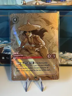 Disney Lorcana Raya Kumandran Rider Holo Card Enchanted Rare 214/204 Azurite Sea - Image 1