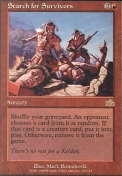 MTG magic cards 1x Search for Survivors Prophecy Light Play, English - Image 1