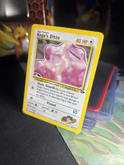 Pokemon TCG Koga's Ditto Holo Unlimited Rare Card 10/132 Gym Challenge LP - Image 3