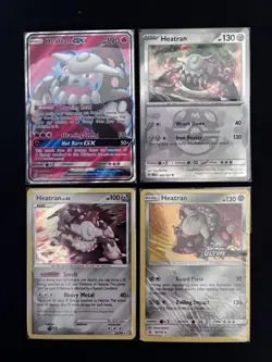 Lot of 4 English Heatran Pokemon Cards - Image 1
