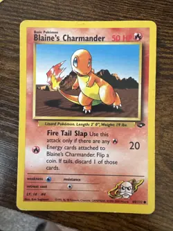 Pokemon TCG Blaine's Charmander Gym Challenge, Common Card 60/132 - Image 1