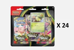 PERFECT ORDER 3-Pack Blister Case SEALED 24 Ct (72 Packs Pokemon Cards) - Image 2